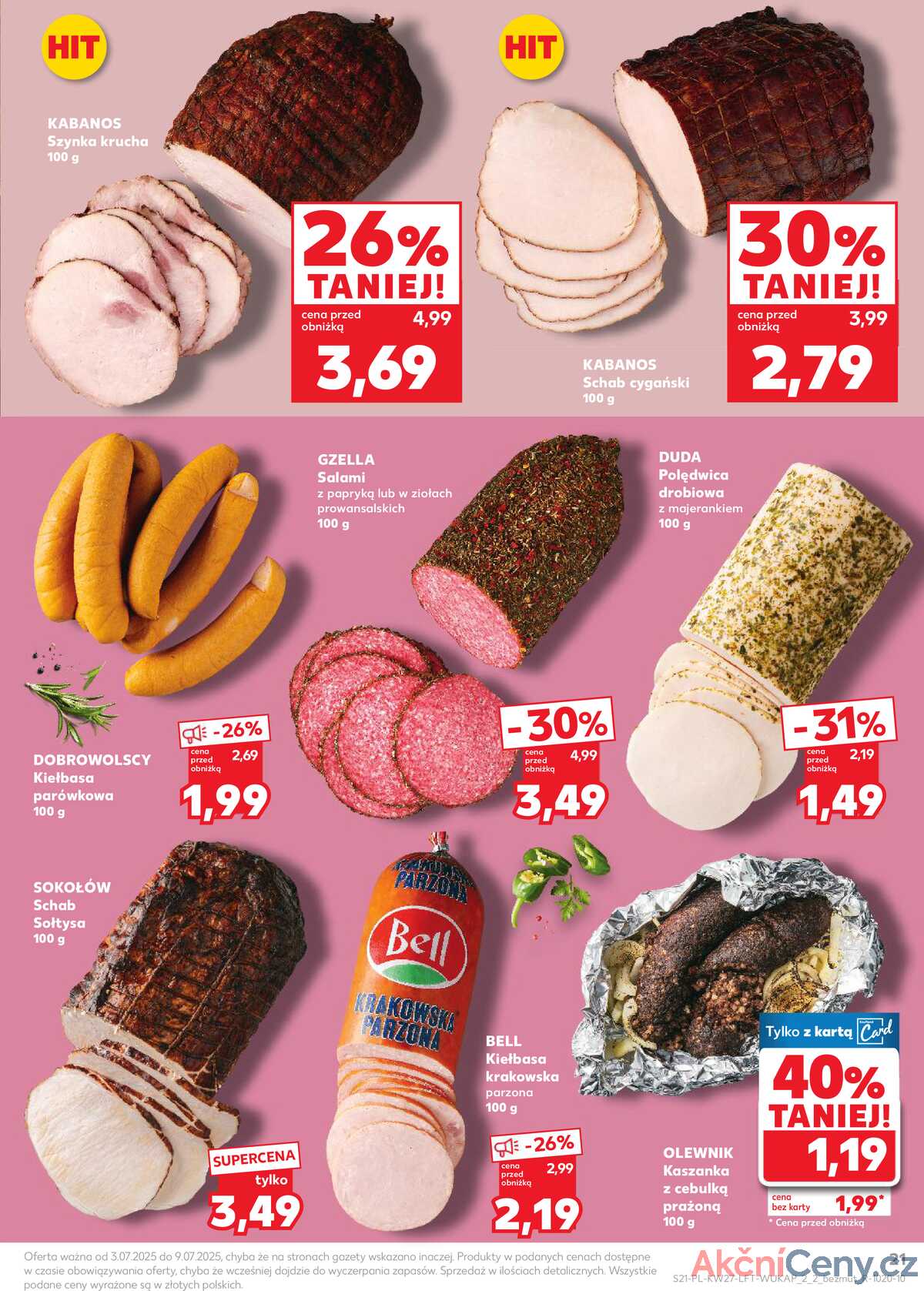 Leták Kaufland Polsko 3.7.-9.7.2025 - Noviny týdne strana 21