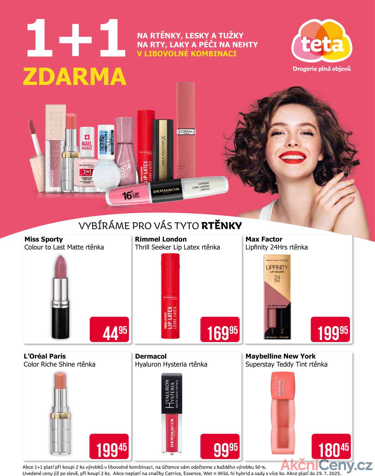 Teta drogerie 1+1 zdarma od 3.7. do 29.7.2025 strana 1