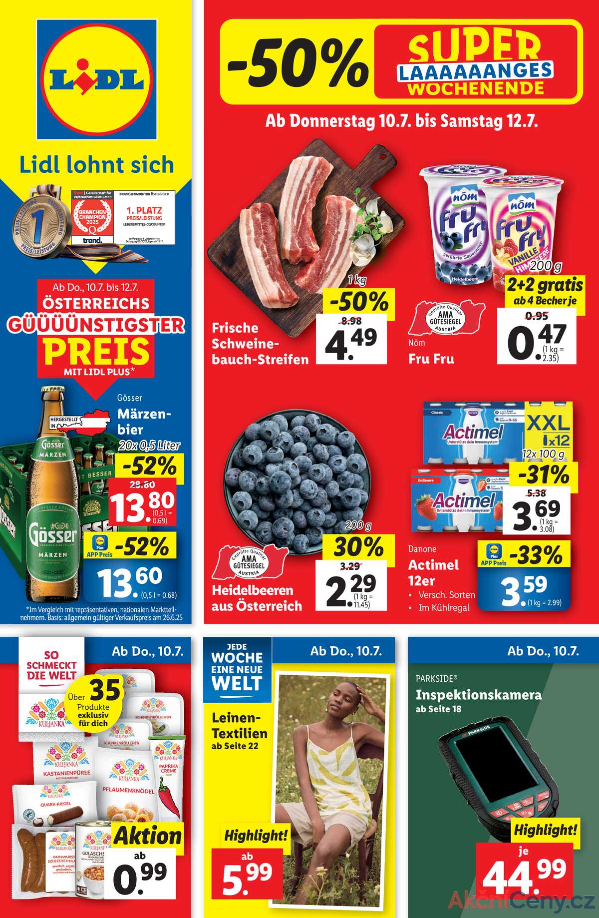 Leták Lidl Rakousko 10.7.-16.7.2025 strana 1