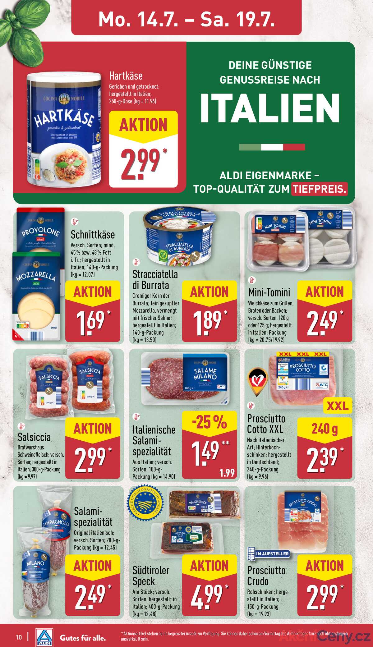Leták ALDI Německo 14.7.-20.7.2025 strana 10