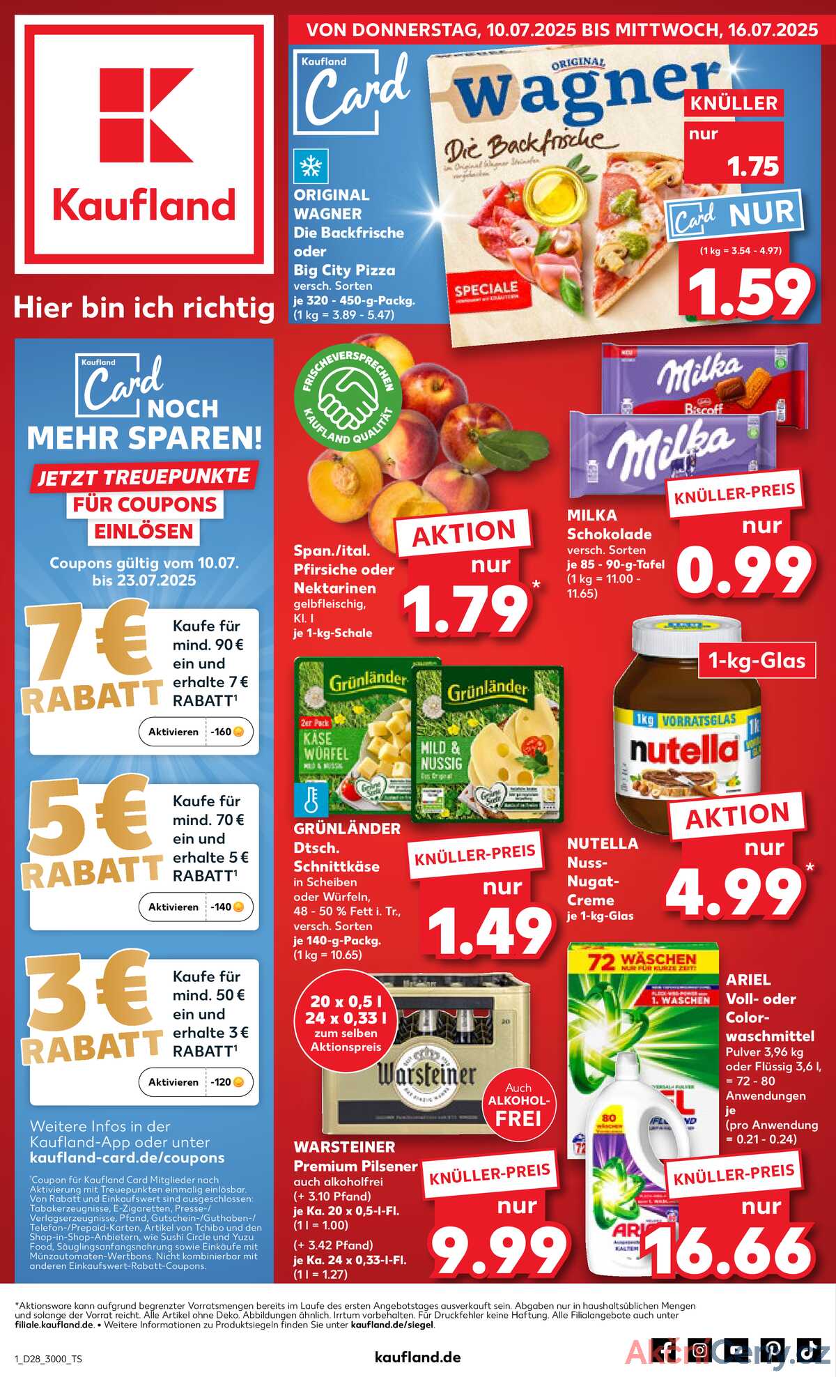 Leták Kaufland Německo 10.7.-16.7.2025 strana 1