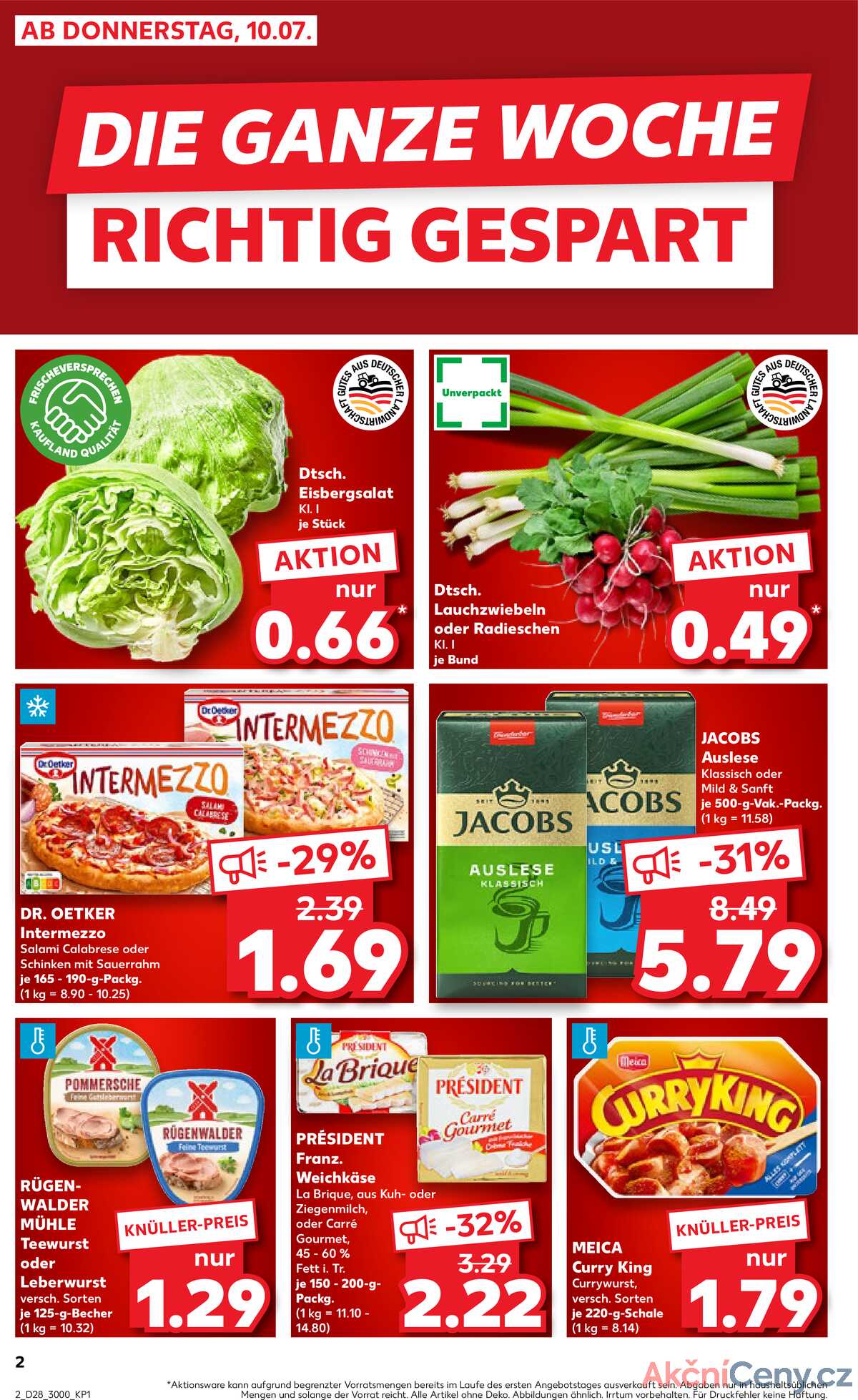 Leták Kaufland Německo 10.7.-16.7.2025 strana 2