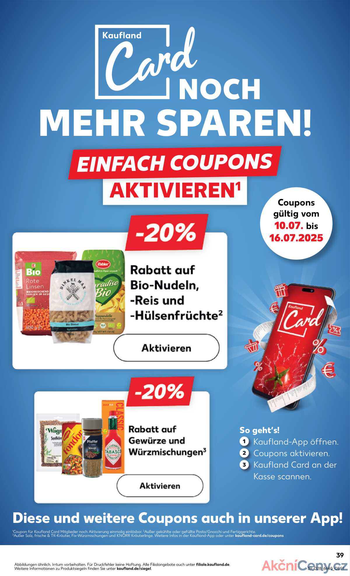 Leták Kaufland Německo 10.7.-16.7.2025 strana 39