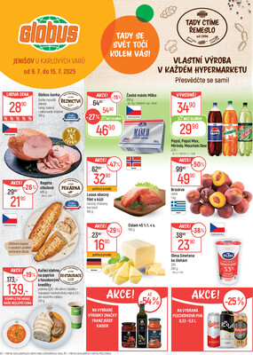 Akční leták Globus 9.7. - 15.7.2025 - Globus Jenišov u Karlových Varů