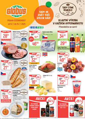 Akční leták Globus 9.7. - 15.7.2025 - Globus Praha - Štěrboholy