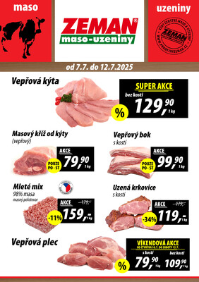 leták ZEMAN maso-uzeniny