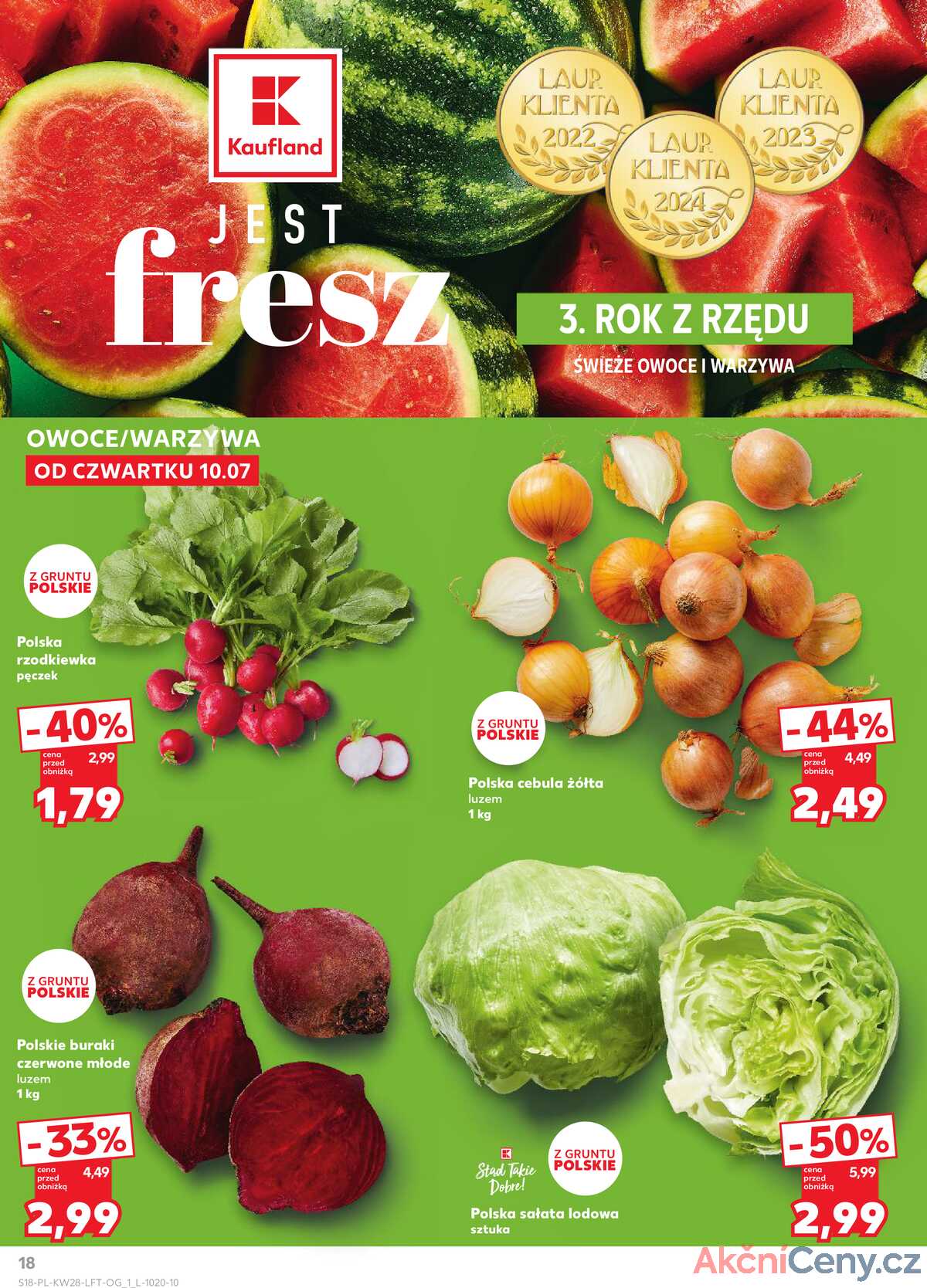 Leták Kaufland Polsko 10.7.-16.7.2025 - Noviny týdne strana 18