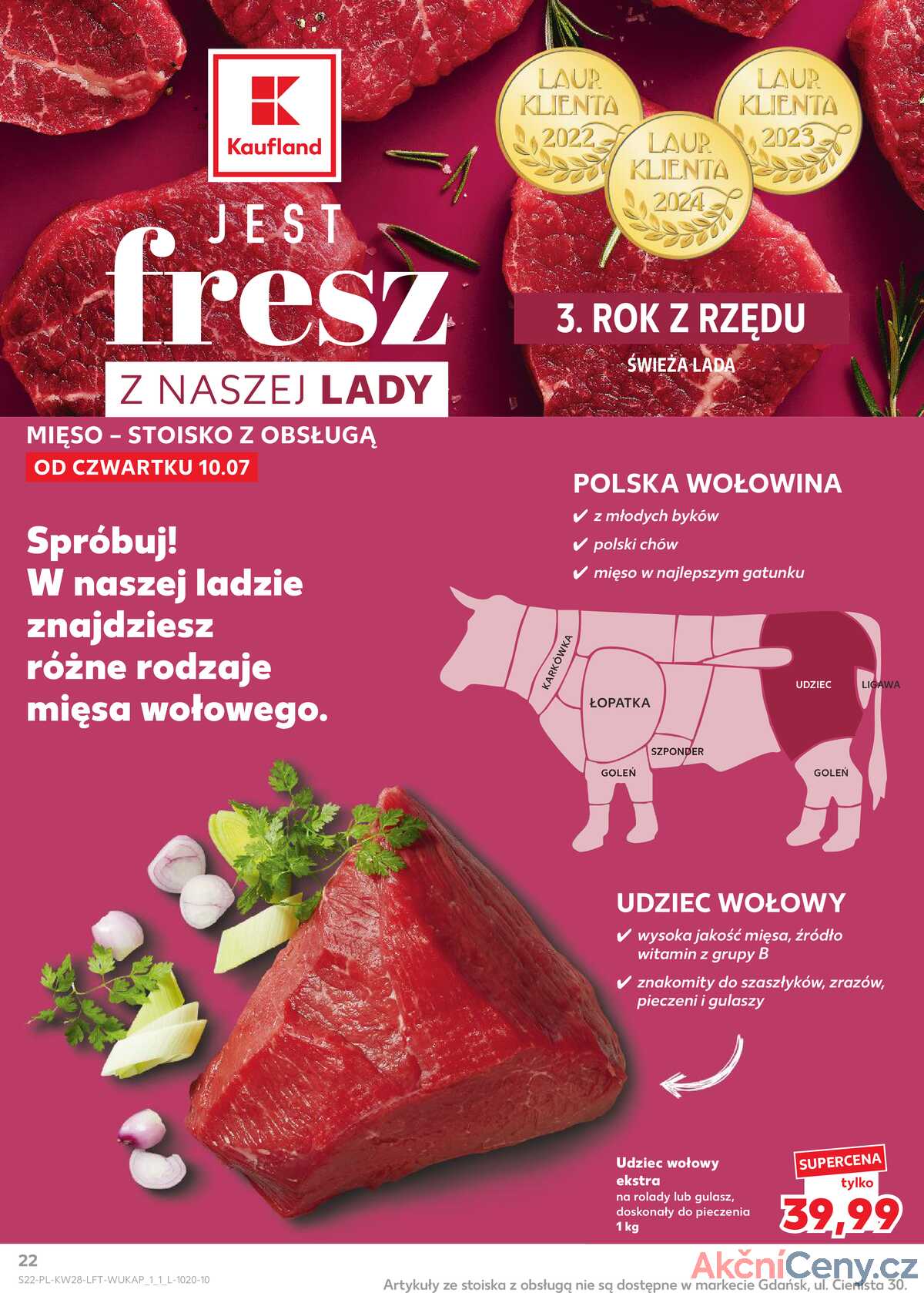 Leták Kaufland Polsko 10.7.-16.7.2025 - Noviny týdne strana 22