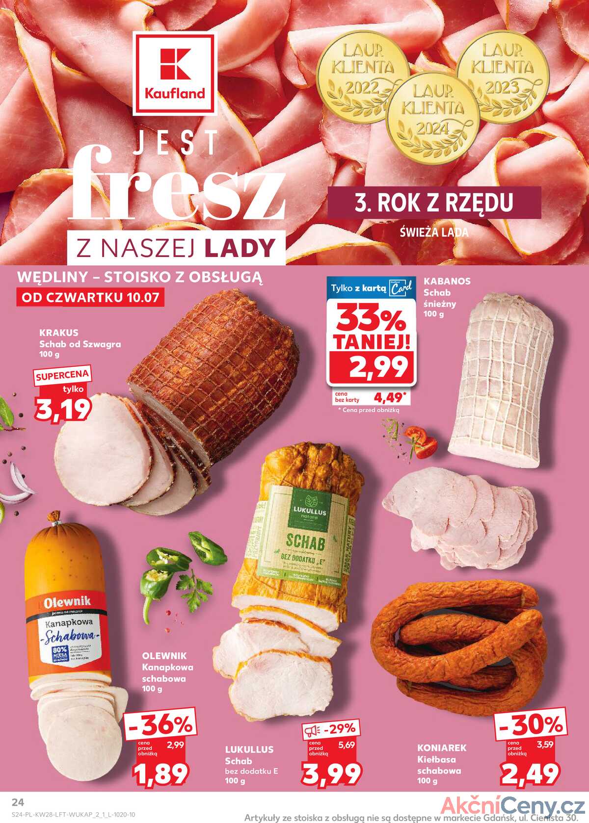 Leták Kaufland Polsko 10.7.-16.7.2025 - Noviny týdne strana 24