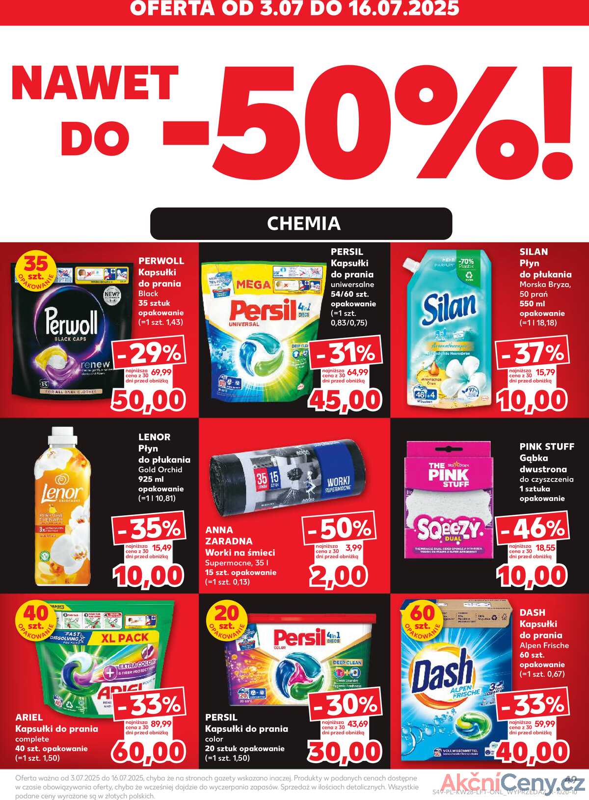 Leták Kaufland Polsko 10.7.-16.7.2025 - Noviny týdne strana 49