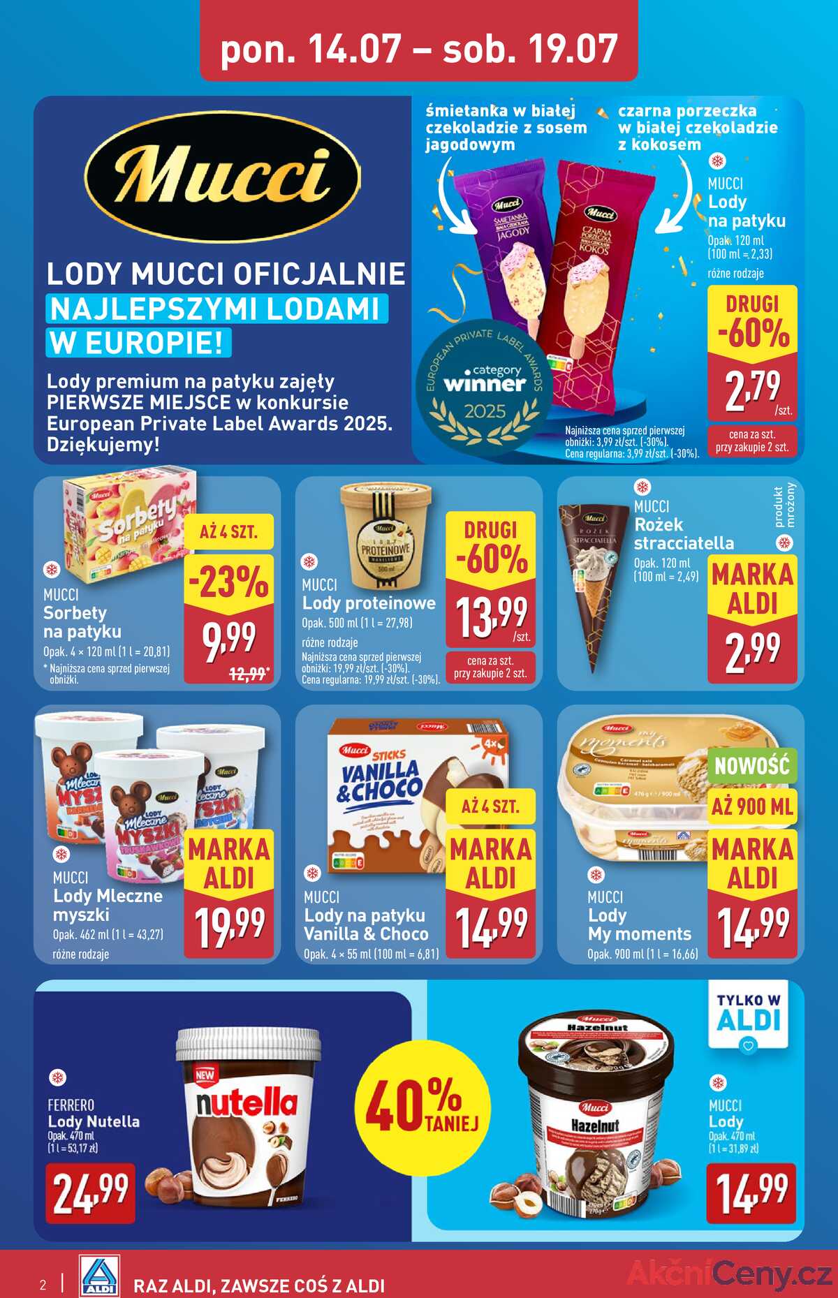 Leták Aldi Polsko 14.7.-19.7.2025 - Zmrzlinová závrať strana 2