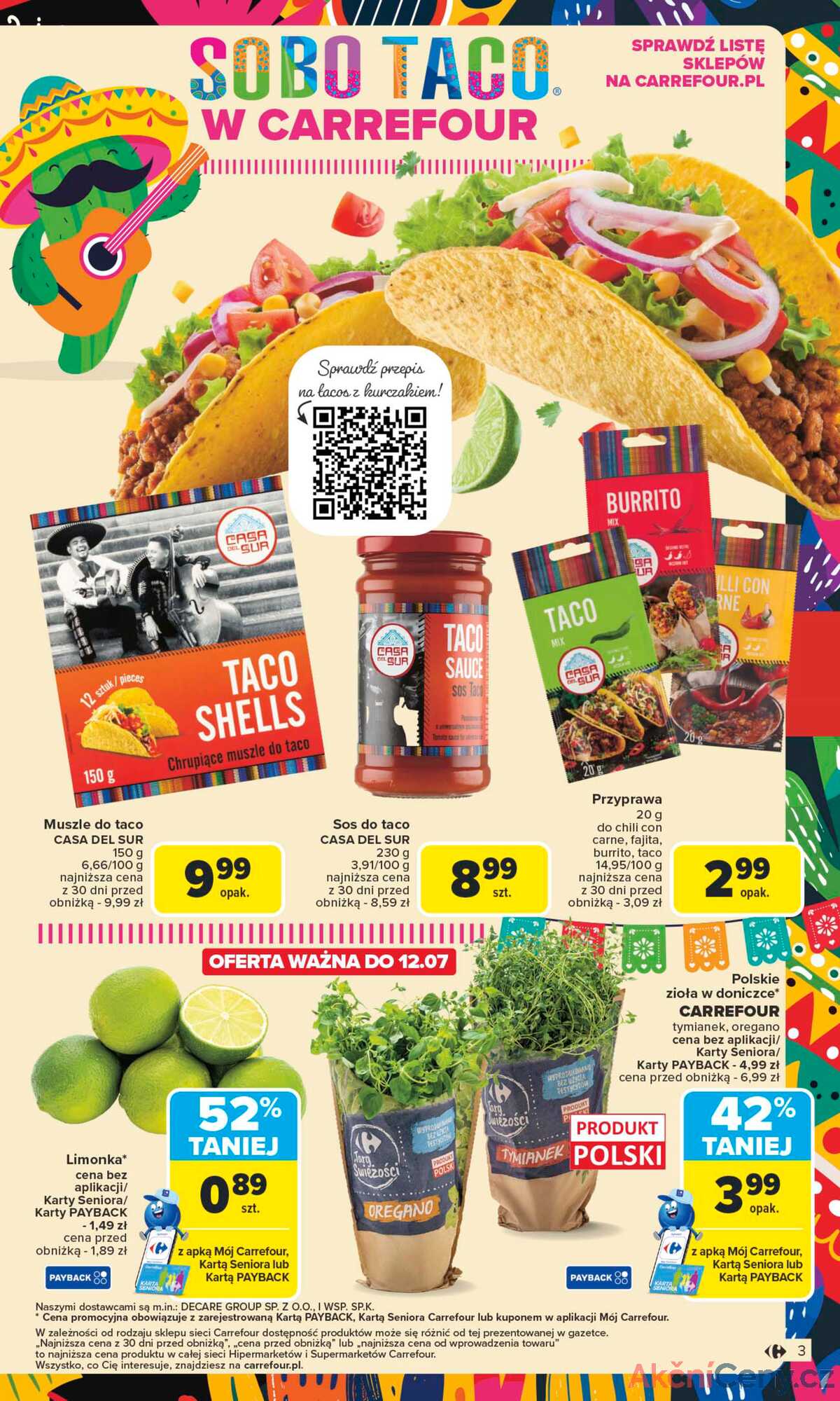 Leták Carrefour Polsko 7.7.-19.7.2025 - Mexická kuchyně strana 3
