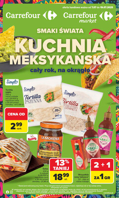 Leták Carrefour Polsko 7.7.-19.7.2025 - Mexická kuchyně