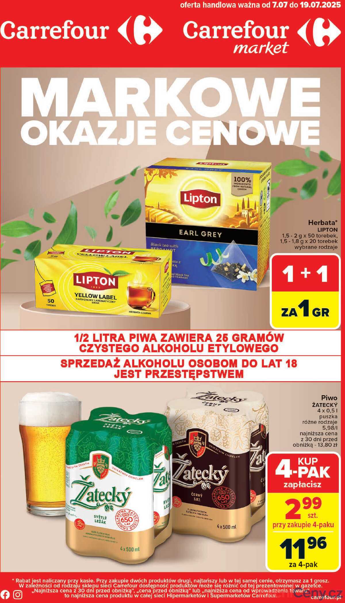 Leták Carrefour Polsko 7.7.-19.7.2025 - Značkové obchody strana 1