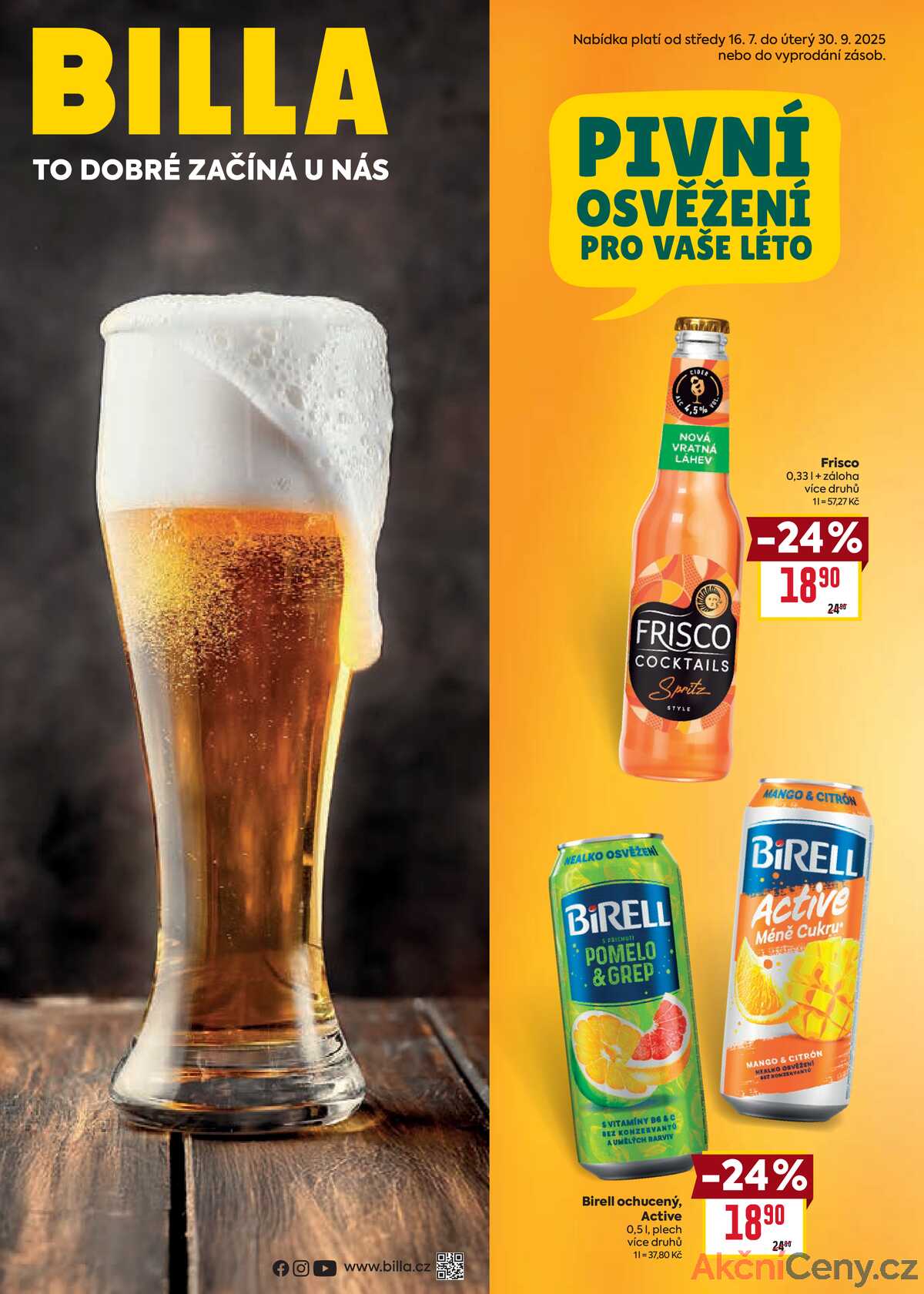 Billa katalog Pivo od 16.7. do 30.9.2025 strana 1