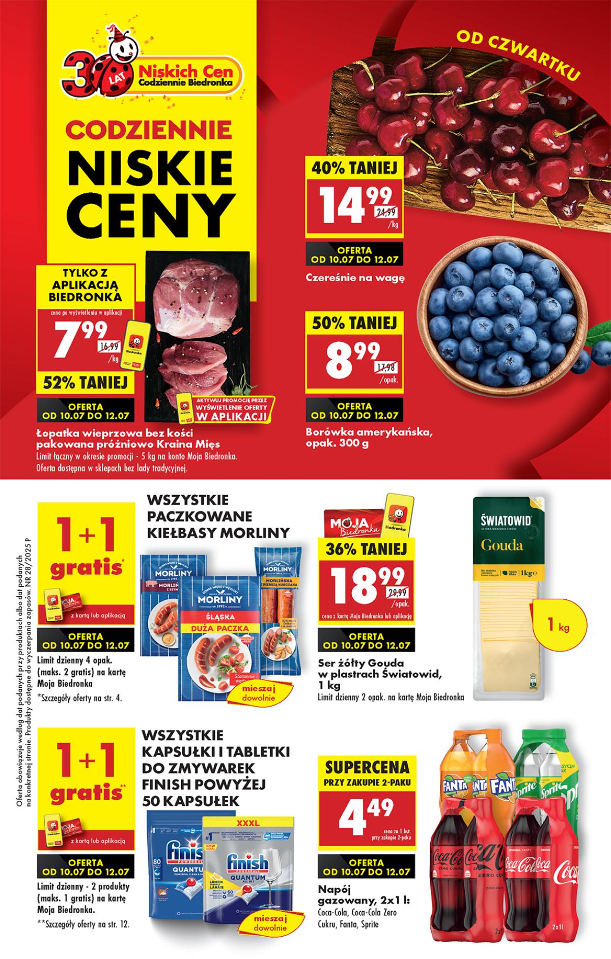 Leták Biedronka Polsko 10.7.-16.7.2025 strana 1