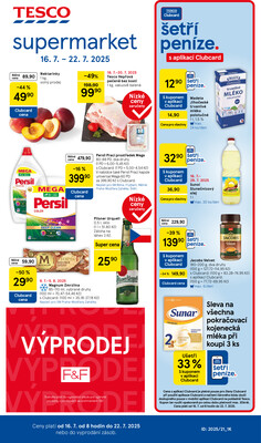 Tesco supermarkety od 16.7. do 22.7.2025