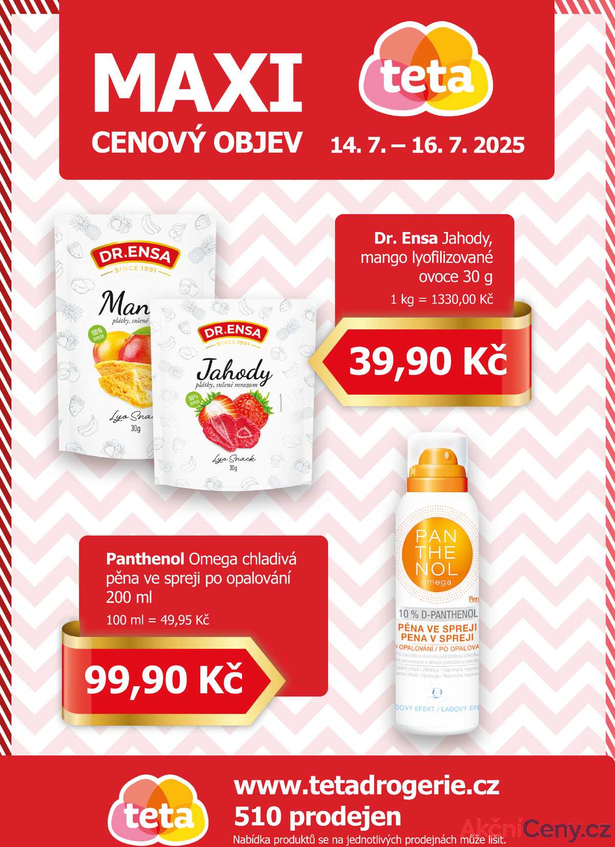 Teta drogerie Maxi cenový objev od 14.7. do 16.7.2025 strana 1