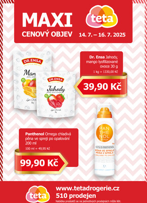 Teta drogerie Maxi cenový objev od 14.7. do 16.7.2025