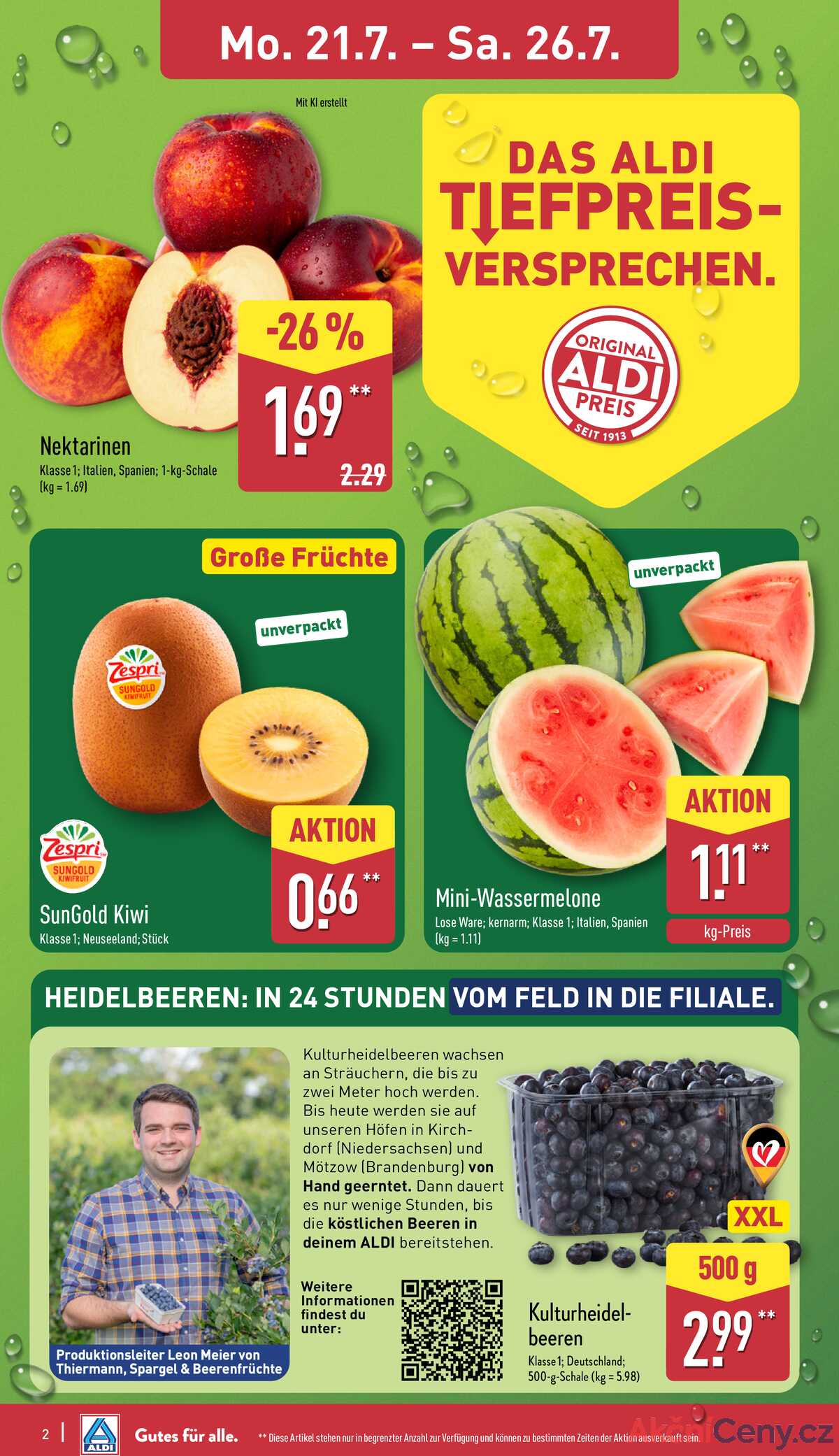 Leták ALDI Německo 21.7.-27.7.2025 strana 2