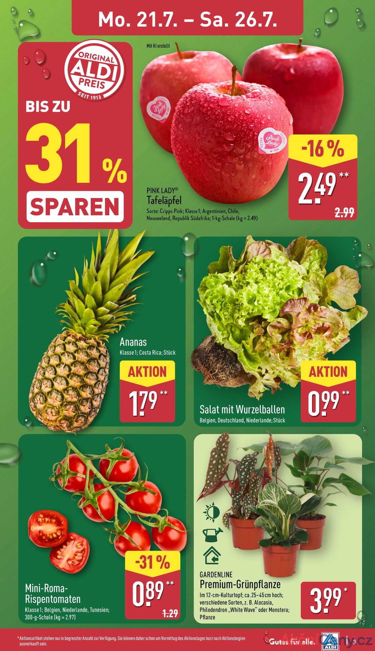 Leták ALDI Německo 21.7.-27.7.2025 strana 3