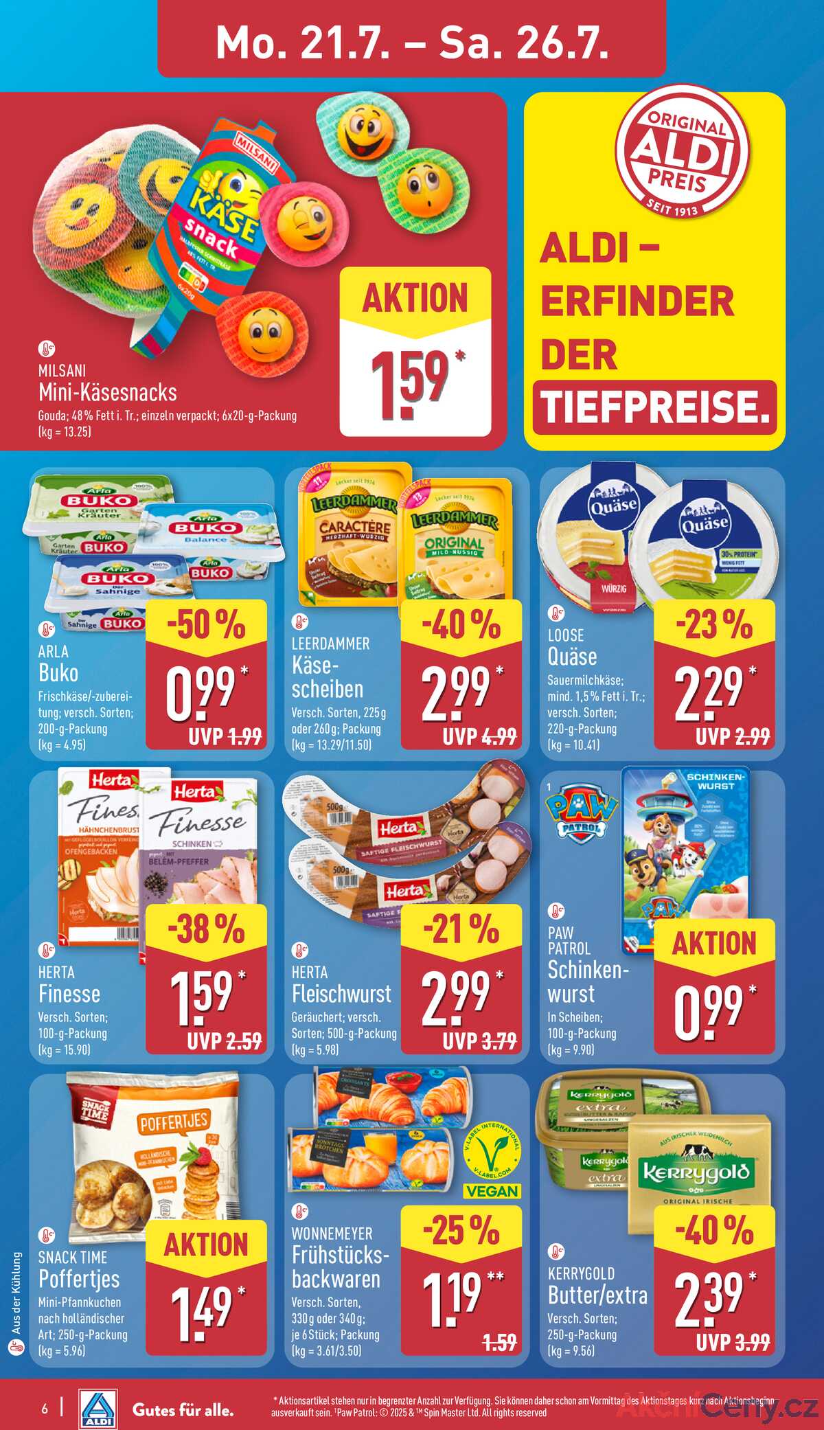Leták ALDI Německo 21.7.-27.7.2025 strana 6