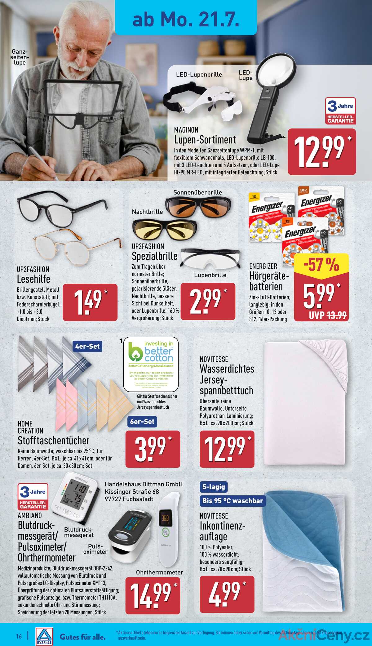 Leták ALDI Německo 21.7.-27.7.2025 strana 16