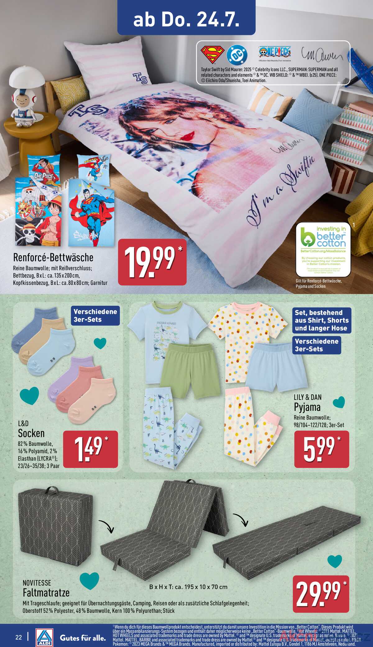 Leták ALDI Německo 21.7.-27.7.2025 strana 22