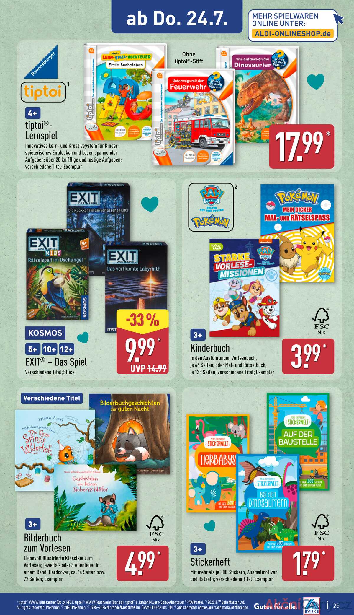 Leták ALDI Německo 21.7.-27.7.2025 strana 25