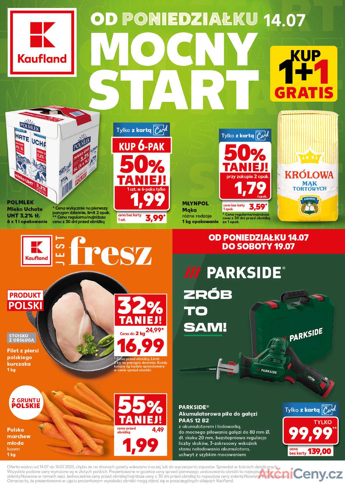 Leták Kaufland Polsko 14.7.-16.7.2025 - Silný start strana 1