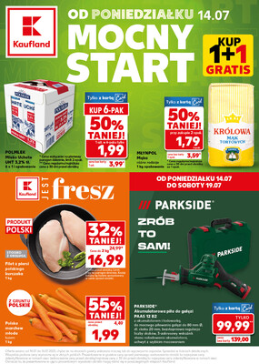Leták Kaufland Polsko 14.7.-16.7.2025 - Silný start