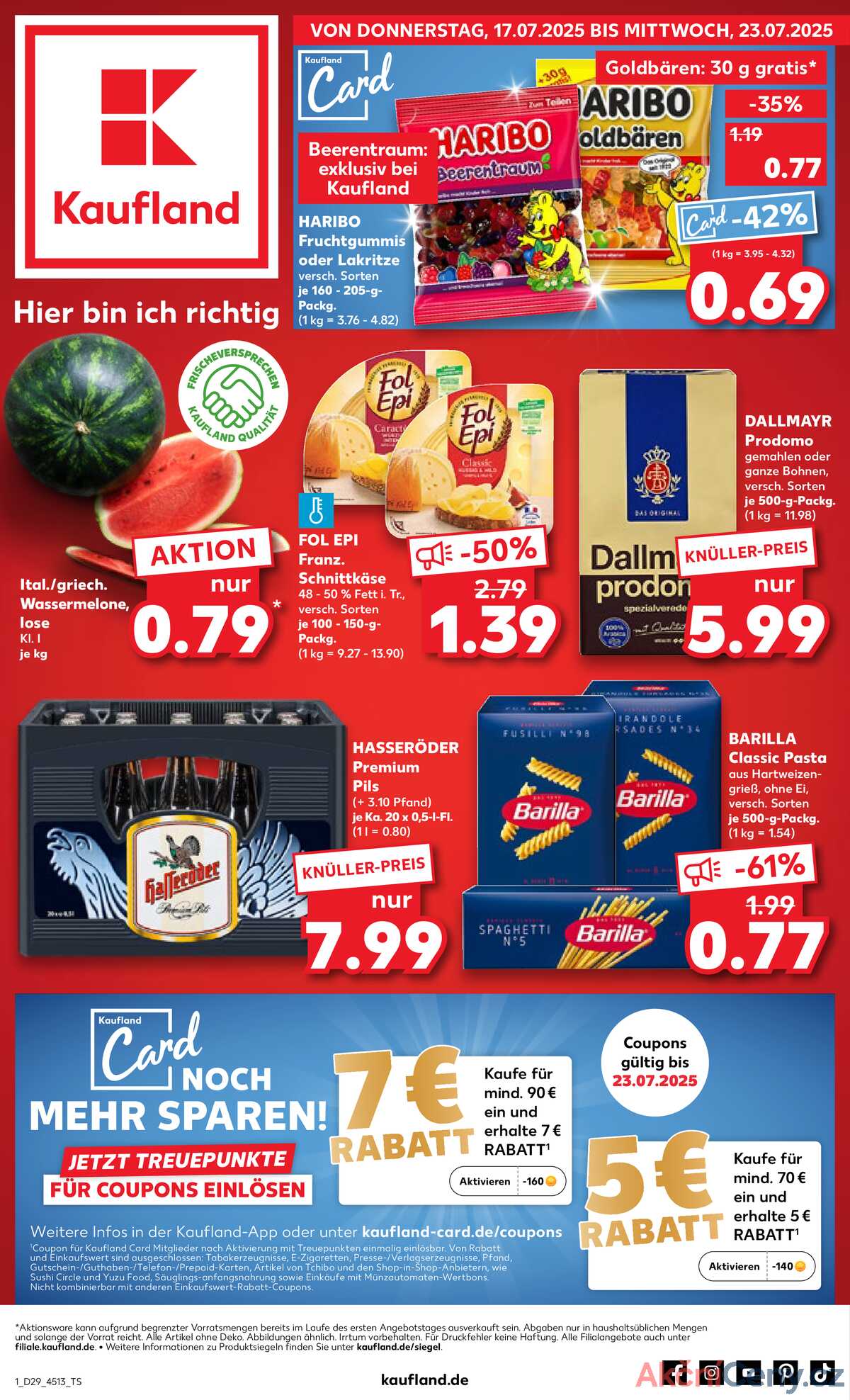 Leták Kaufland Německo 17.7.-23.7.2025 strana 1