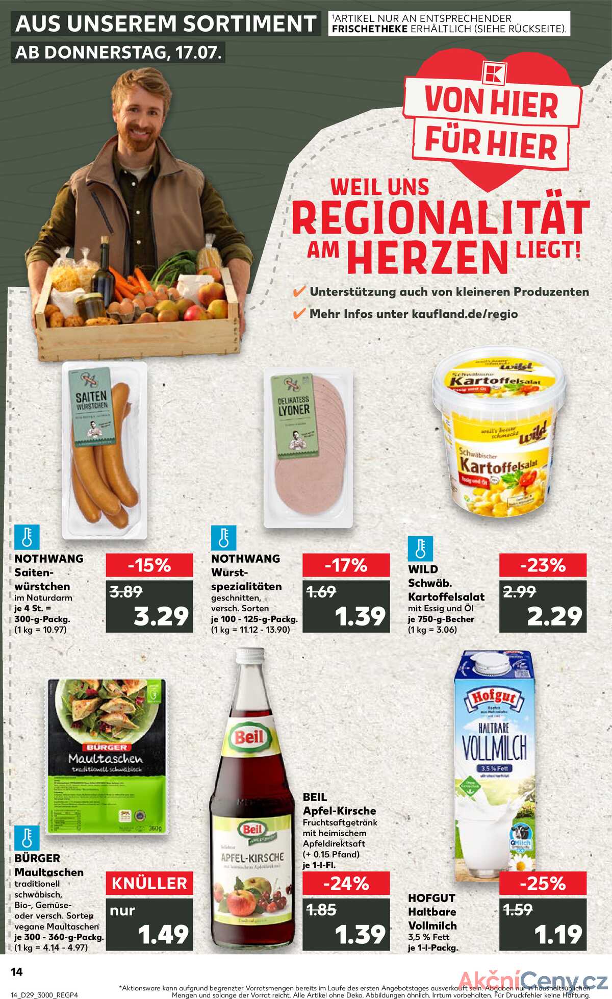 Leták Kaufland Německo 17.7.-23.7.2025 strana 14