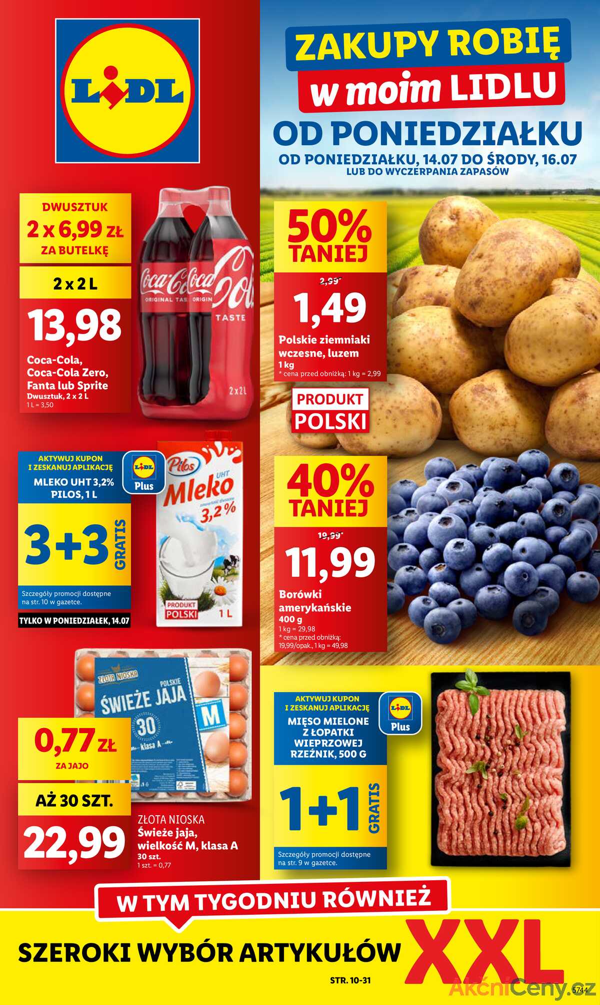 Leták Lidl Polsko 14.7.-16.7.2025 strana 1