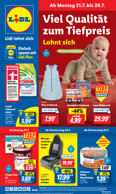Leták Lidl Německo 21.7.-26.7.2025