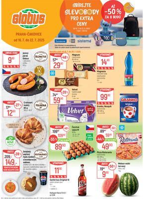 Akční leták Globus 16.7. - 22.7.2025 - Globus Praha - Čakovice