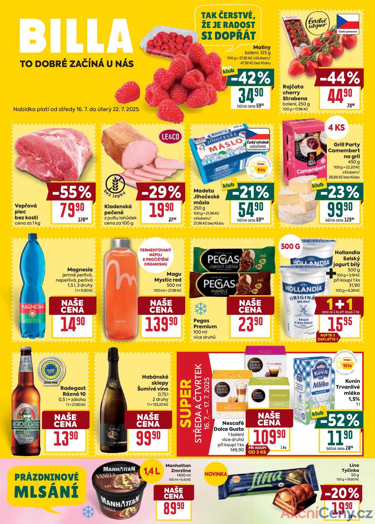 Billa malý leták od 16.7. do 22.7.2025 strana 1