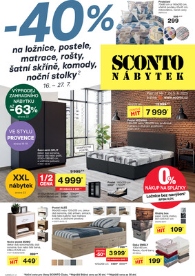 SCONTO nábytek letáky