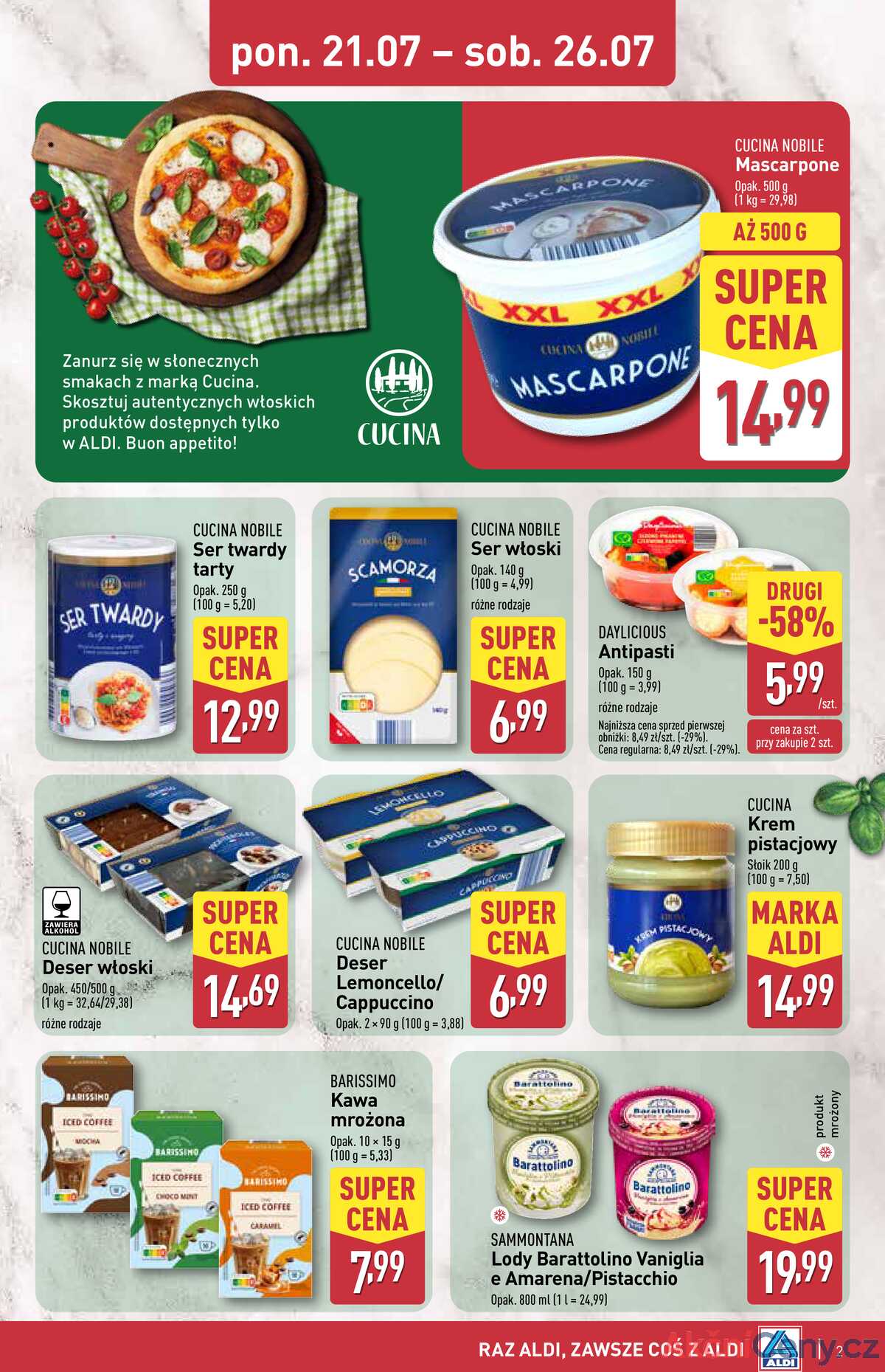 Leták Aldi Polsko 21.7.-26.7.2025 - Italský týden strana 2