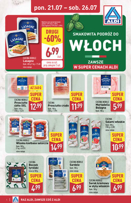 Leták Aldi Polsko 21.7.-26.7.2025 - Italský týden