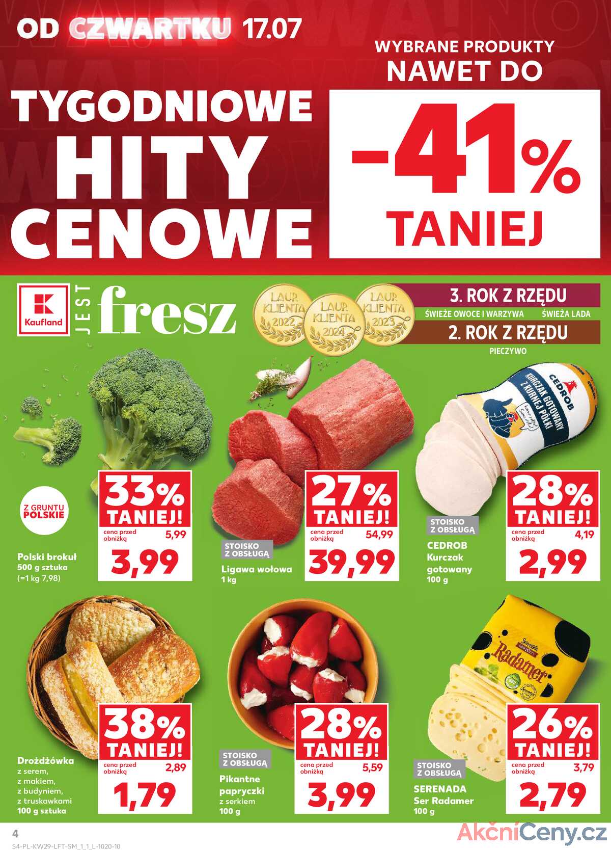 Leták Kaufland Polsko 17.7.-23.7.2025 - Noviny týdne strana 4