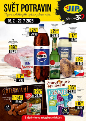 JIP Cash &amp;amp; Carry Brno, Praha, Ostrava od 16.7. do 22.7.2025