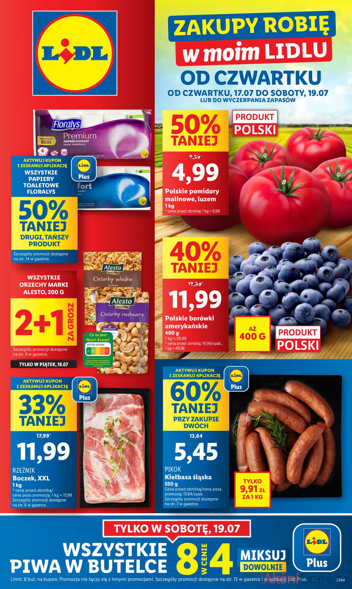Leták Lidl Polsko 17.7.-19.7.2025 strana 1