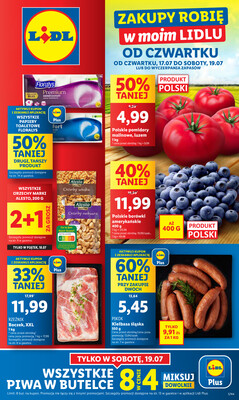 Leták Lidl Polsko 17.7.-19.7.2025