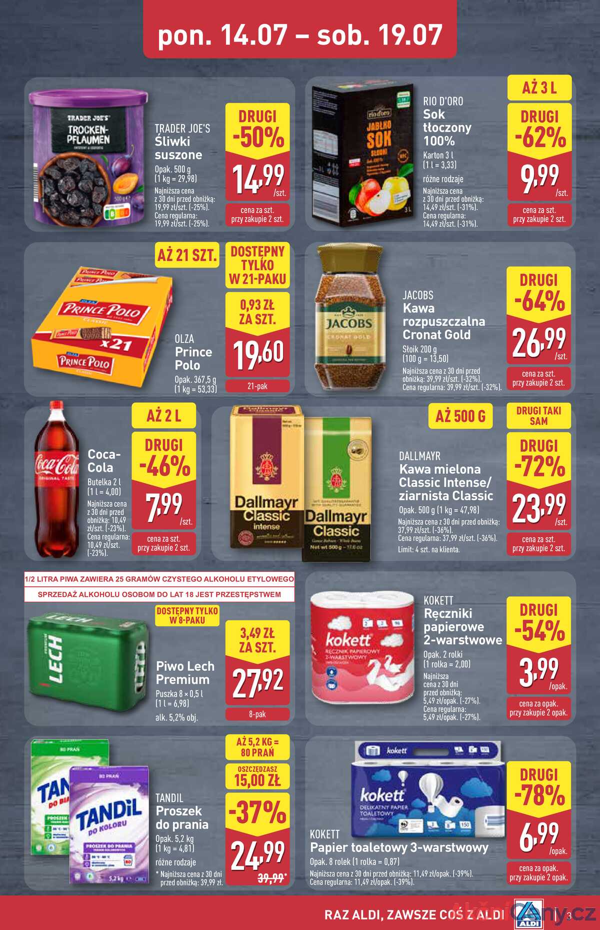 Leták Aldi Polsko 17.7.-19.7.2025 - Víkendová nabídka strana 3