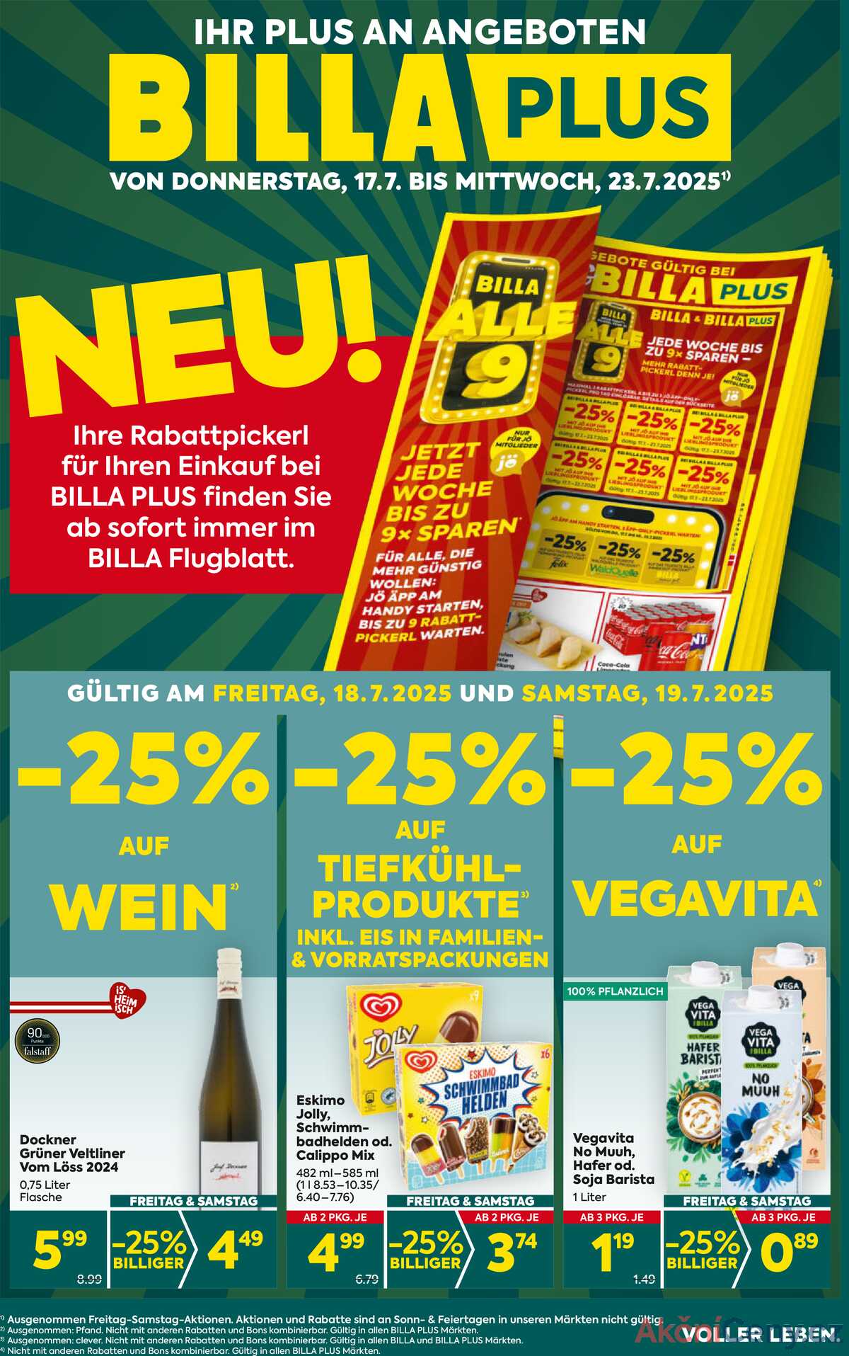 Leták BILLA Rakousko 17.7.-23.7.2025 - BILLA PLUS strana 1