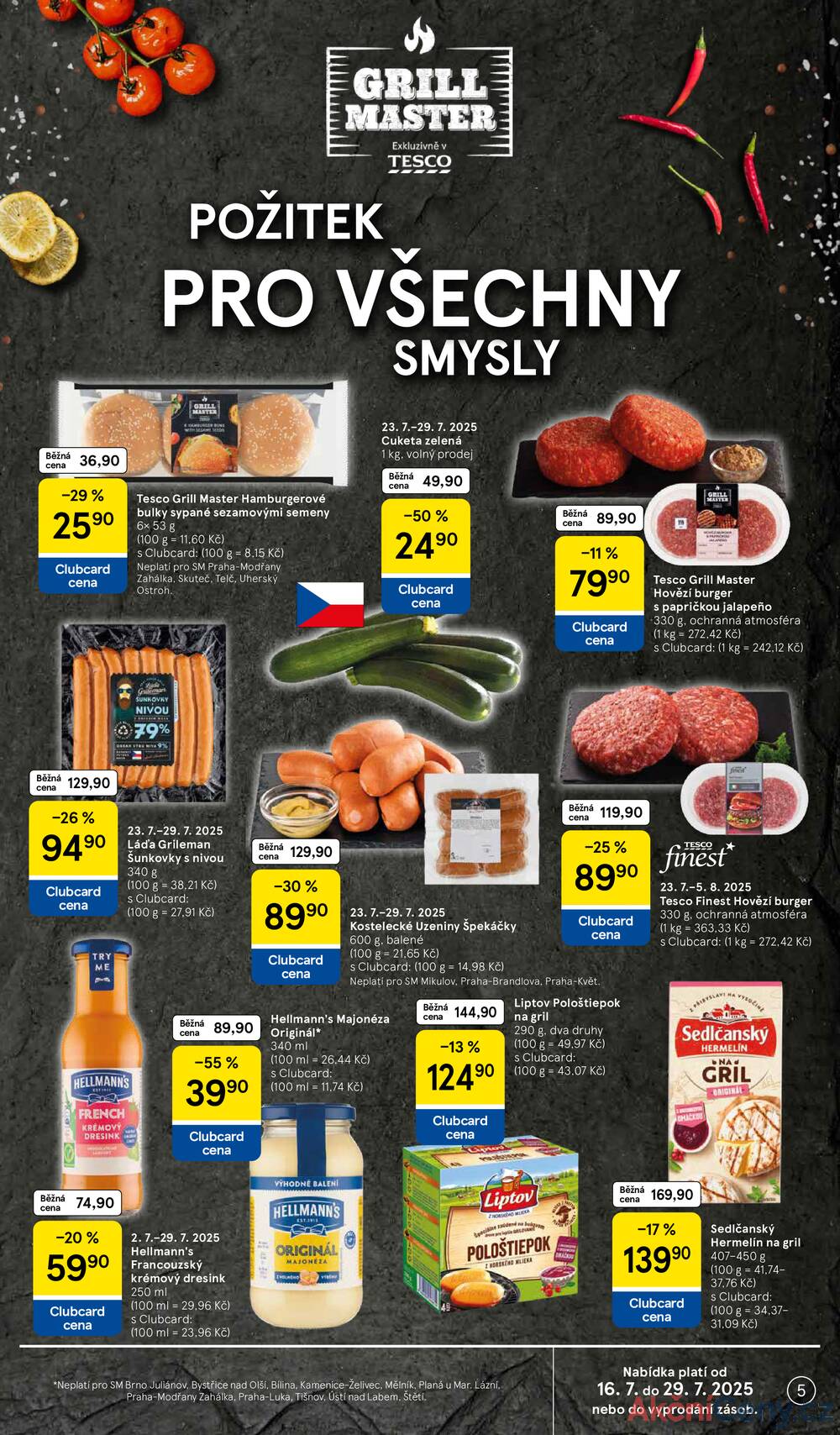 Leták Tesco - Tesco supermarkety od 23.7. do 29.7.2025 - strana 5 Leták Tesco - Tesco supermarkety od 23.7. do 29.7.2025 - strana 5
