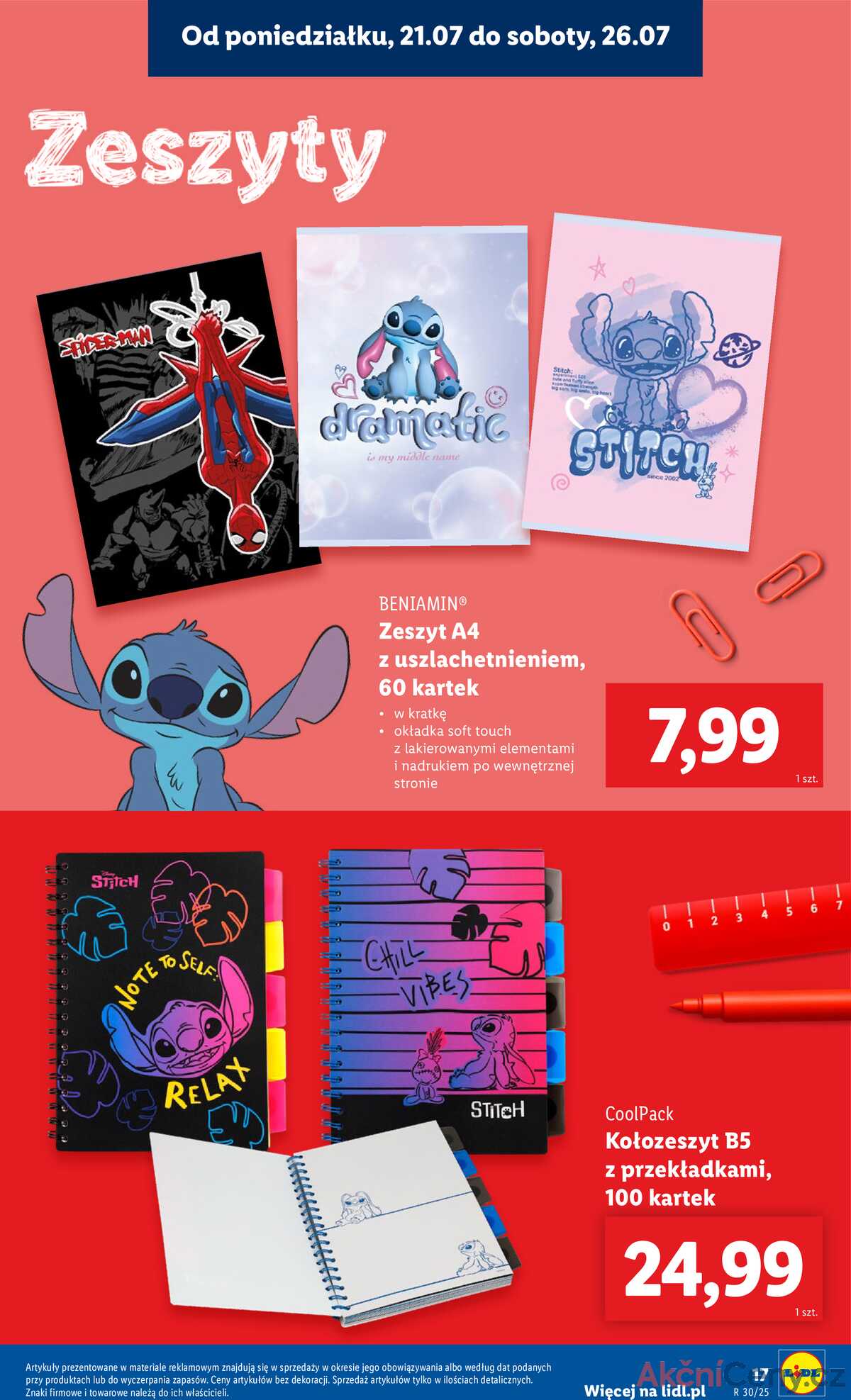 Leták Lidl Polsko 18.7.-30.8.2025 - KATALOG PŘIPRAVENÝ DO ŠKOLY strana 19