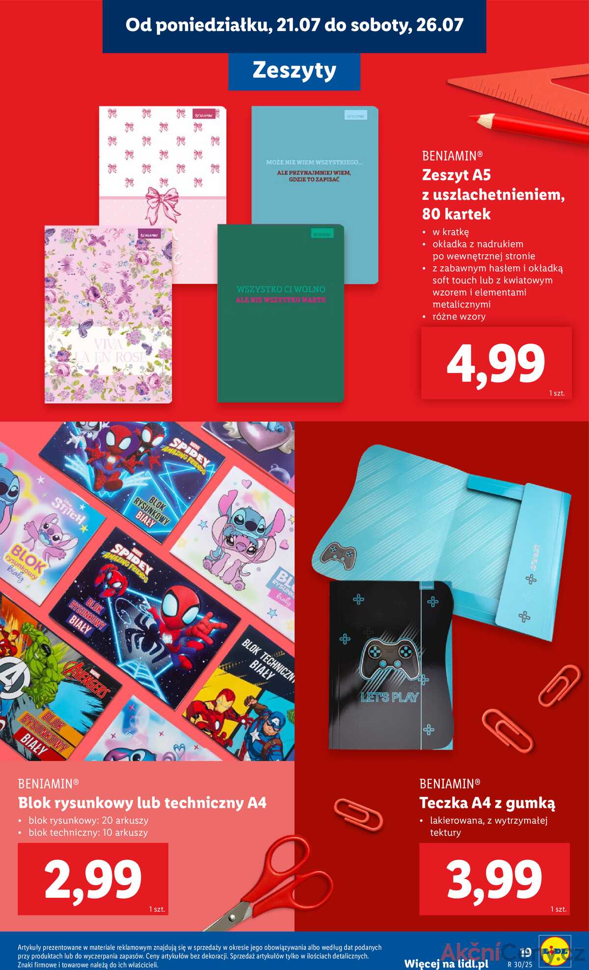 Leták Lidl Polsko 18.7.-30.8.2025 - KATALOG PŘIPRAVENÝ DO ŠKOLY strana 21