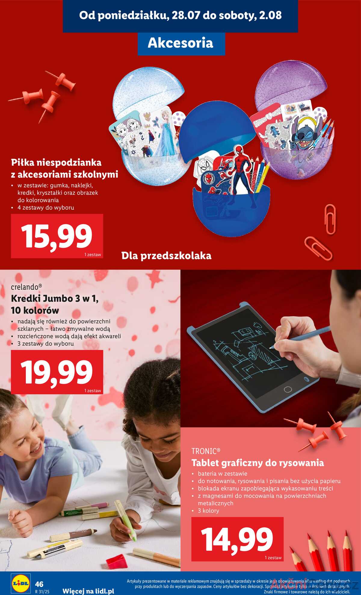 Leták Lidl Polsko 18.7.-30.8.2025 - KATALOG PŘIPRAVENÝ DO ŠKOLY strana 48
